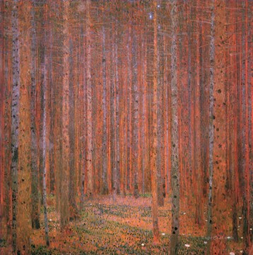 ギュスターヴ・クリムト Painting - モミの森 I グスタフ・クリムト